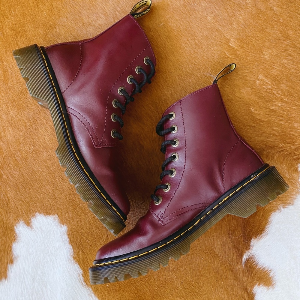 Dr. Martens Luana Maroon Combat Boots